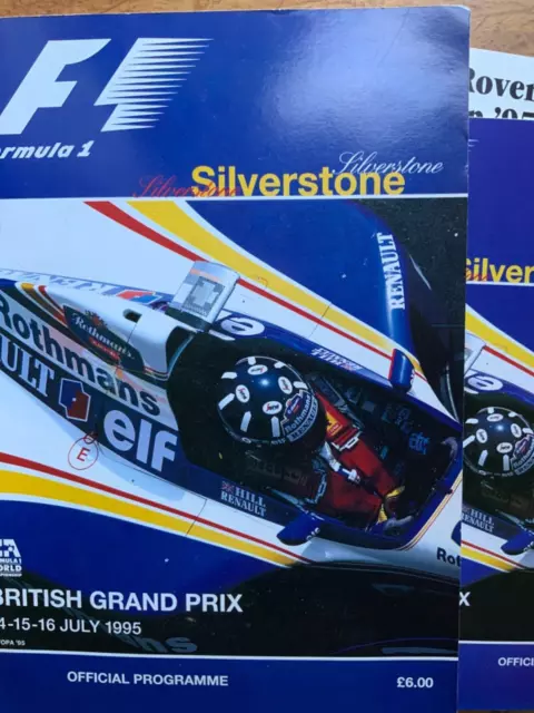 1995 Gran Premio di Gran Bretagna programma Silverstone.