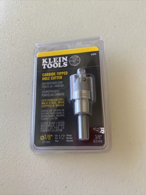 Klein Tools 31875 7/8 inch Carbide Hole Cutter Drill Bit
