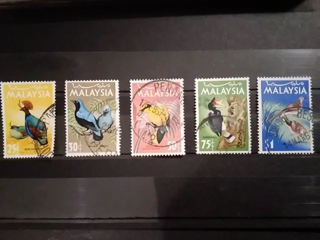 stamps Malaysia Birds 1965 Used
