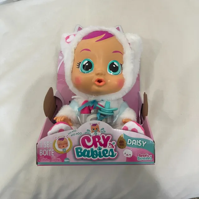 Cry Babies Daisy Baby Doll Cat Cries Real Tears Makes Realistic Baby Sounds New