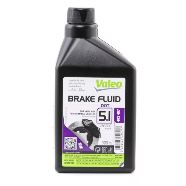 VALEO 402407 DOT 5.1 Bremsflüssigkeit Bremsanlage 0.5L für VW POLO (9N)