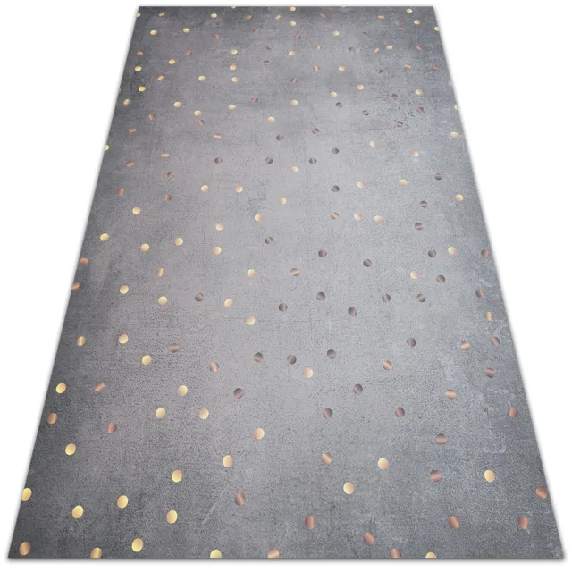 Vinyl Outdoor Carpet Housewarming Rug Balcony Mat Carpet Golden dots 120x180