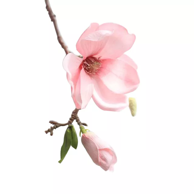 1 Pc Artificial Magnolia Fake Flower Bud Bridal Wedding Home Cafe Store Decor 2