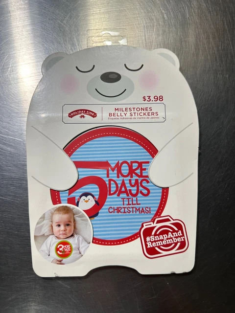 Holiday Time Milestone Belly Stickers Christmas Countdown New In Pack