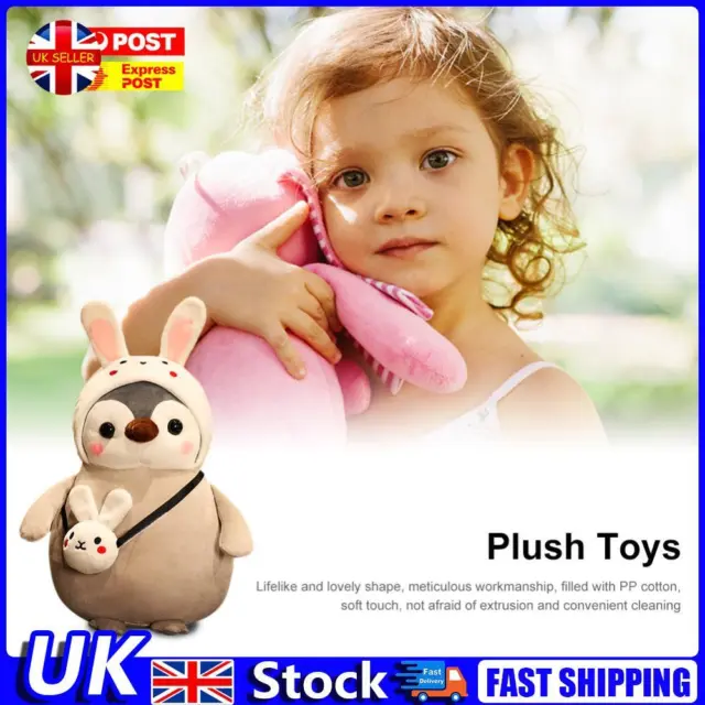 25cm Kawaii Penguin Doll Animal Stuffed Cute Plush Kid Girl Toy (Rabbit) UK