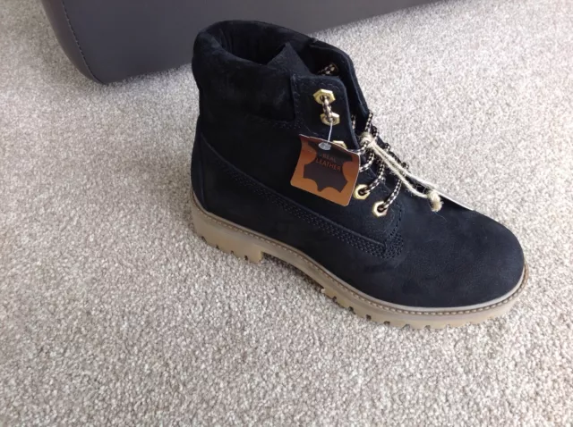BRAND LANDROVER WOMENS or men s boots real leather NEW Black