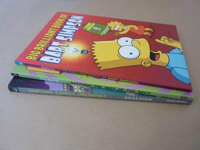 3 x The Simpson Comic/Graphic Novels all 1st editions Jan 2002/Mar 1997/May 2008 2