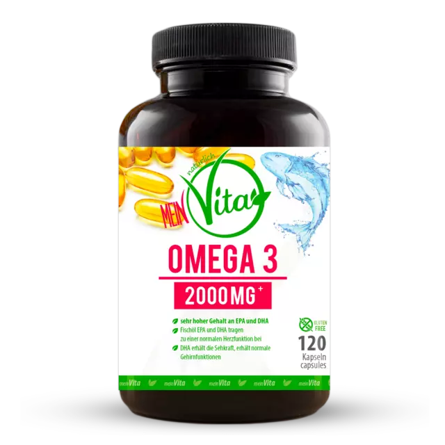 (78,73 EUR/kg) MeinVita Omega 3 Lachsöl 2000 mg (Tagesportion), 120 Kapseln, 66g