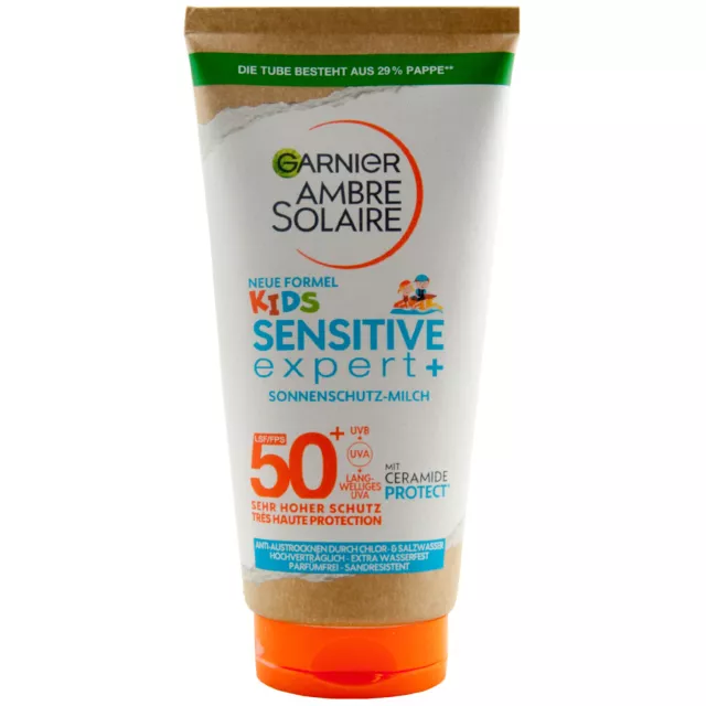 Garnier Kids Sensitive 1x 150ml Solar Leche Fps 50 + para Infantil Resistente