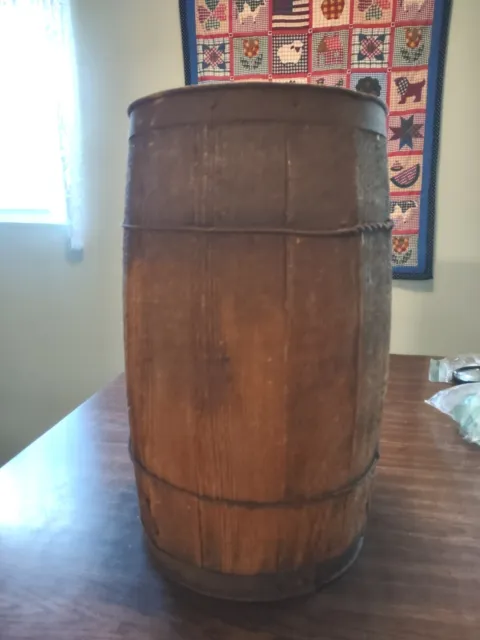 Vtg Nail Keg Barrel 1940s 50s 18in HX12 In