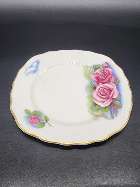 Vintage Colclough Side Plate Floral Bone China Floral Pink Roses England 2
