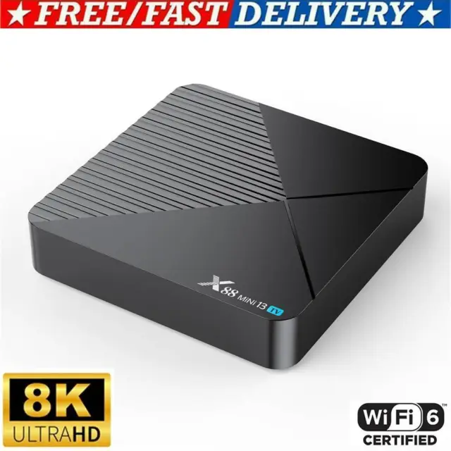 Smart TV Box Android 13.0 WIFI 6 RK3528 Quad Core 8K UHD Media Stream Player New