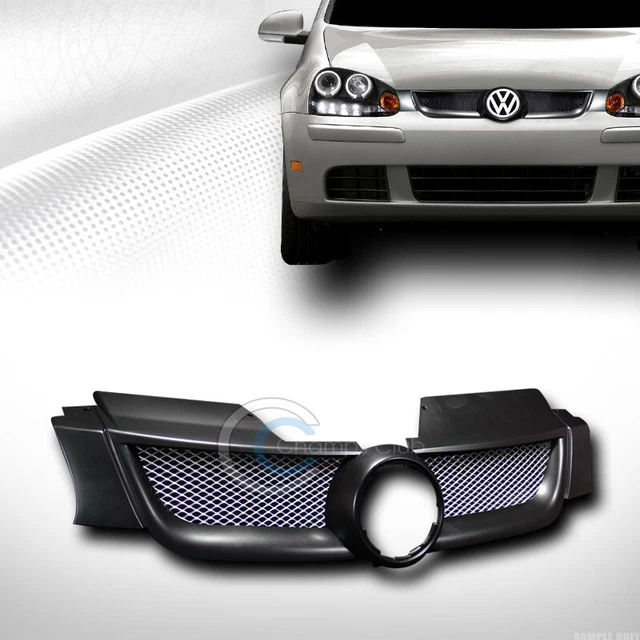 Fits 06-09 VW Golf Rabbit MK5 Glossy Blk Aluminum Mesh Front Bumper Grill Grille