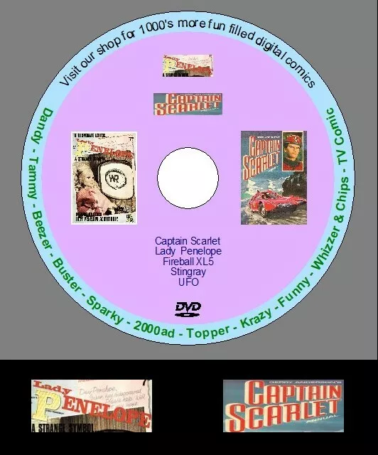 Captain Scarlet, Lady Penelope & 3 Other Comic Series on DVD. UK Classic Comics.