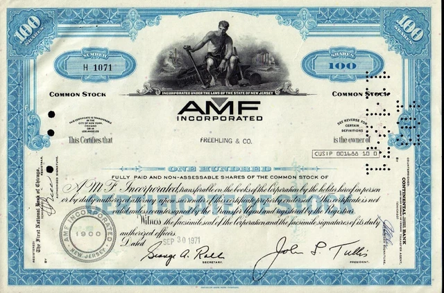 AMF Inc - Harley Davidson Owners 1969-1981, Bowling Equipent, Sailing Boats