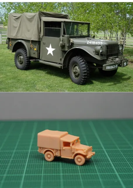 1/144 USA Dodge M37 Cargo Truck /w canvas top (fine detail) Resin Kit