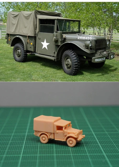 1/144 USA Dodge M37 Cargo Truck /w canvas top (fine detail) Resin Kit