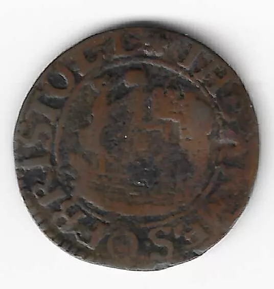 1662 17th Century Token City Arms Bristol Farthing 1/4d British Coin 2