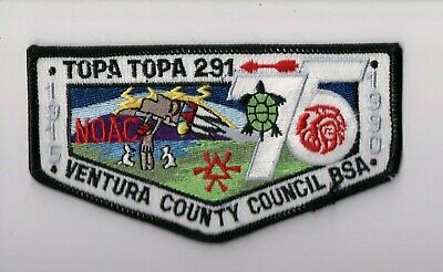 Topa Topa Lodge 291 S-37, 75th OA, 1990 NOAC, Ventura County Council, California