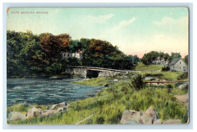 c1910's View Of Bridge Cape Neddick Maine York Beach ME Posted Antique Postcard