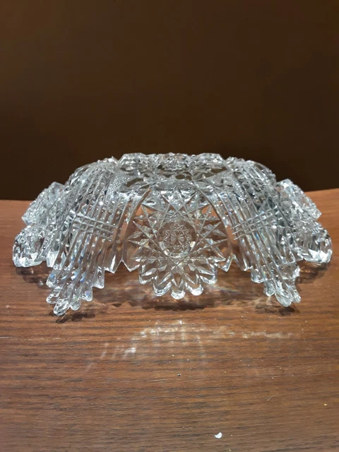 Exceptional Unusual Vintage American Brilliant Cut Bowl " Cut To Peices " 4