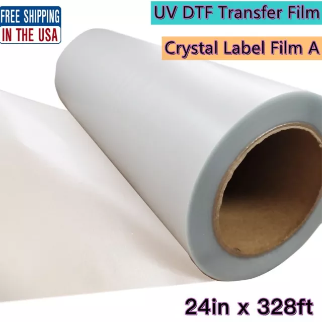 24in x 328ft UV DTF Printing Film Crystal Label Film A (0.6m x100m)