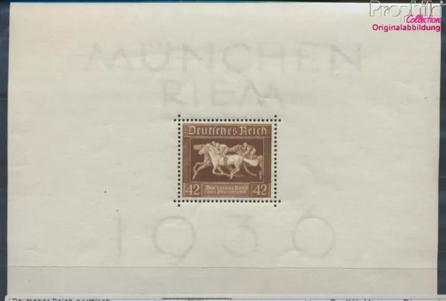 Allemand Empire Bloc 4 neuf 1936 que brune cravate courses de chevaux (8248750