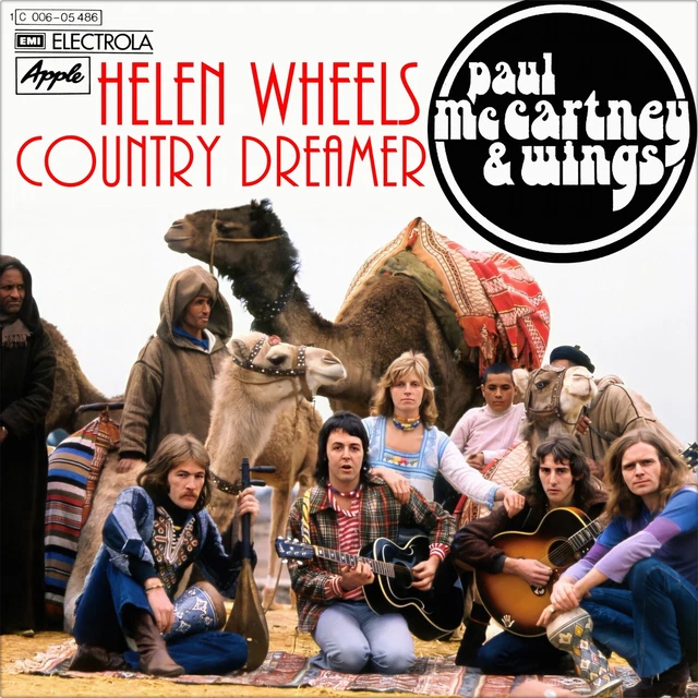 REPRO PHOTO PAUL McCARTNEY & WINGS Helen Wheels BEATLES APPLE 7" taglia