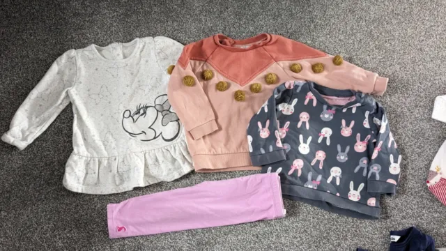 Baby Girls Bundle Of Clothes Jumpers Age 6-9-12 Months