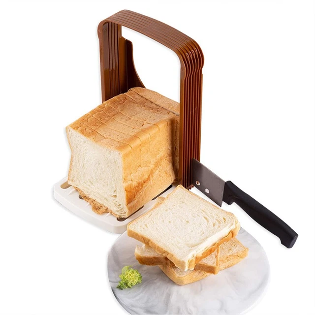 Trancheuse à pain en bambou pour pain fait maison, 3 largeurs réglables, plateau ramasse-miettes, trancheuse pliable en bois, planche à découper compacte