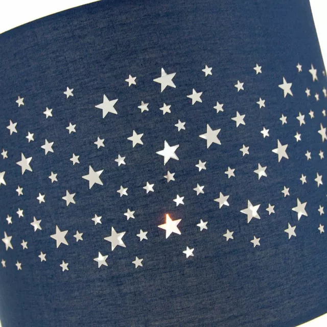 Stars Decorated Children/Kids Midnight Blue Cotton Bedroom Pendant or Lamp Sh... 3