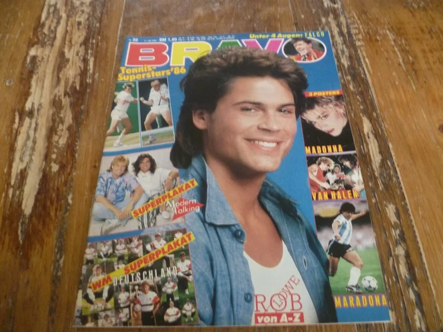 Bravo 1986: Rob Lowe/Queen/Samantha Fox/Rob Lowe/A-HA/Kiss/Van Halen/Kim Wilde