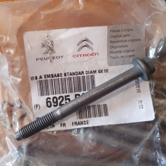 Vis à Embase D'Origine Peugeot Citroën - Réf 6925P3 - Fabrication Française