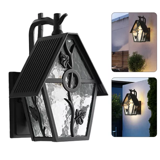Rustic Outdoor Wall Light Lantern Wall Mounted Sconce Lamp FIxture for Garden