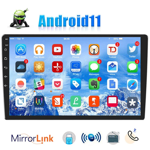 Double 2 DIN 10.1" Android 11.0 4-Core Car GPS Stereo Radio BT WiFi Head Unit