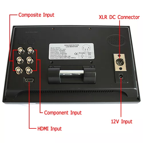 LILLIPUT 10.1 " Fa1013-np/H / Y 16:9 HDMI En Champ Moniteur Avec / Ypbpr +Vidéo 2