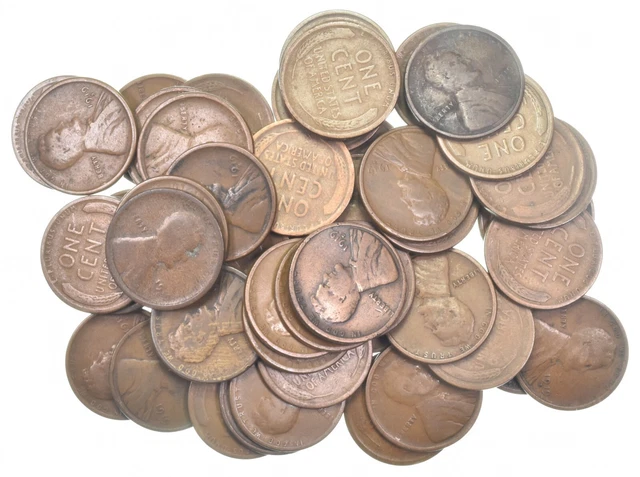 Roll of 50 1919-S Lincoln Wheat Cent - Huge Hoard Collection Lot *0139