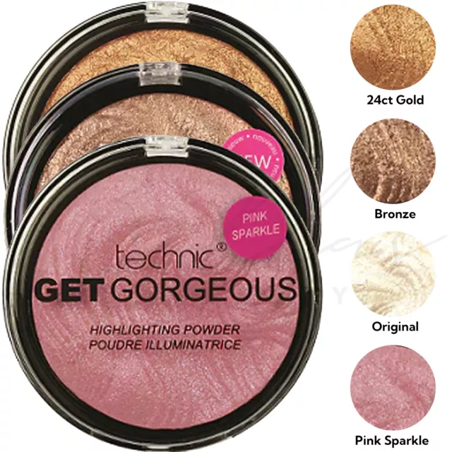 TECHNIC Get Gorgeous Highlighting & Illuminating Face Powder Vegan 6g *CHOOSE*