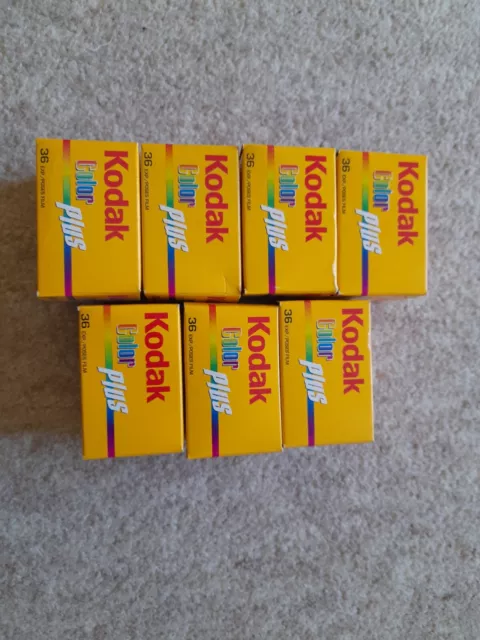 7 x Kodak Colour Plus 35mm-200 Film - 36 Exposures (expired in sealed boxes)