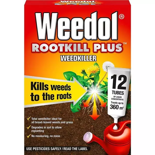 Weedol Rootkill Plus 12 Tubes Weed Killer - Very Strong & Fast Acting Weedkiller