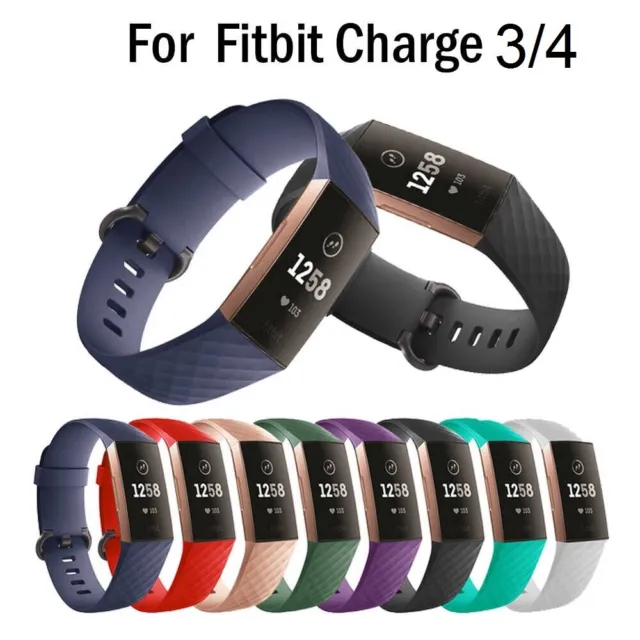 For Fitbit Charge 3 4 Strap Band Wristband Watch Replacement Silicone Watch Band