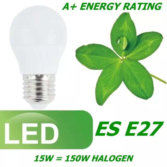 LED 7W 15W ES E27 GLS Edison Screw Light Bulbs Lamp Warm Cool White A+ Lighting