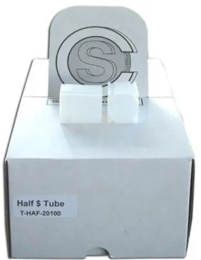 Half Dollar Square Tubes By Coin Safe 1 Dealer Bulk Case Of 100 Storage Tubes