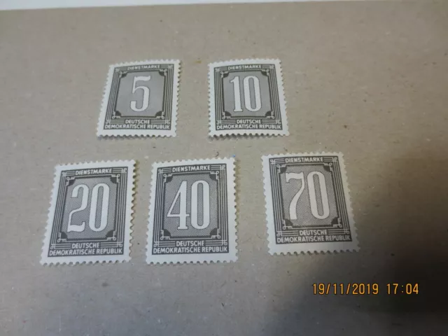 Briefmarken DDR Dienst B MiNr 1-5 ** postfrisch kompletter Satz