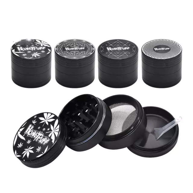 Herb Spice Grinder 4 Piece Large Metal Magnetic Best Crusher 50mm x 42mm