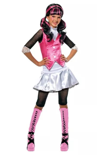 Licensed Child Girls Monster High Draculaura Vampire Halloween Book Week Costume