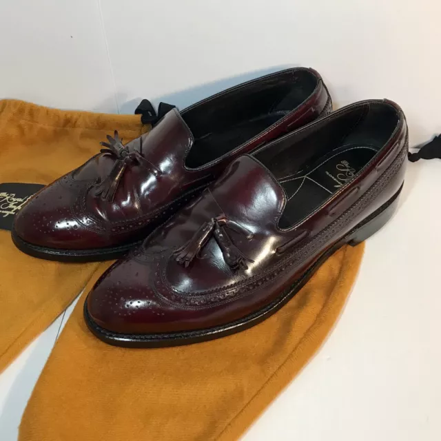 FLORSHEIM ROYAL IMPERIAL Wingtip Tassel Shoes Oxblood Burgundy Size 10 ...