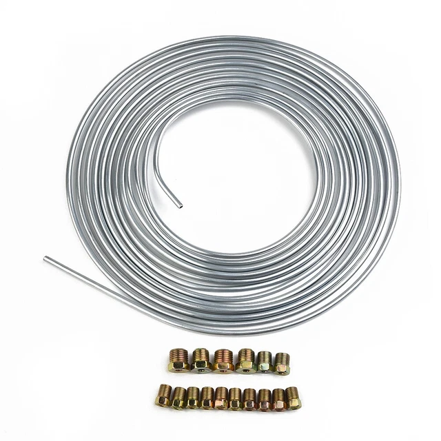Tube Ligne De Frein Flexible Cuivre 1/4" - Longueur 25 Pieds (7.6 M) - Neuf Référence 10060