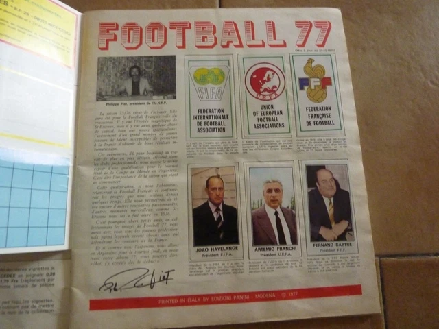 Album Panini Football 77 - RTL Vintage - Autocollants Partiellement Complétés