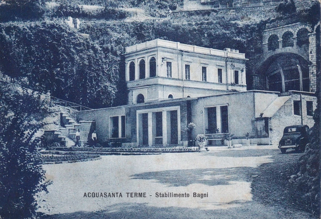 C16930-Marche, Acquasanta Terme Stabilimento Bagni, Ed. Massacci Luigi, 1955